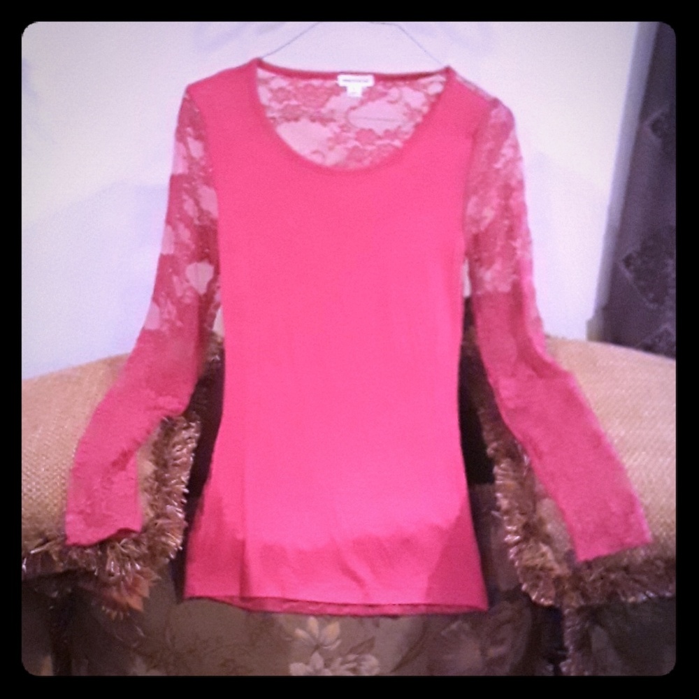 Long sleeve lace blouse